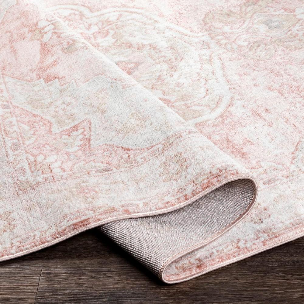 Artistic Weavers Artistic Weavers Bilal Traditional Medallion Area Rug 5’2″ X 7′(2’7″ X 10′ Rose)