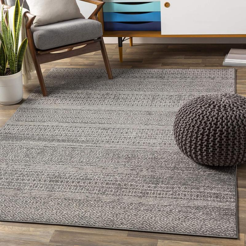 artistic weavers Artistic Weavers Brittney Area Rug 5’3″ x 7’3″ Grey(6’7″ x 9′ Grey)