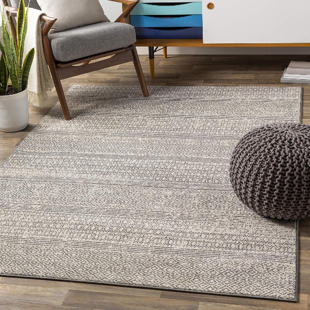 Artistic Weavers Artistic Weavers Brittney Area Rug 5’3″ X 7’3″ Grey(6’7″ X 9′ Khaki)