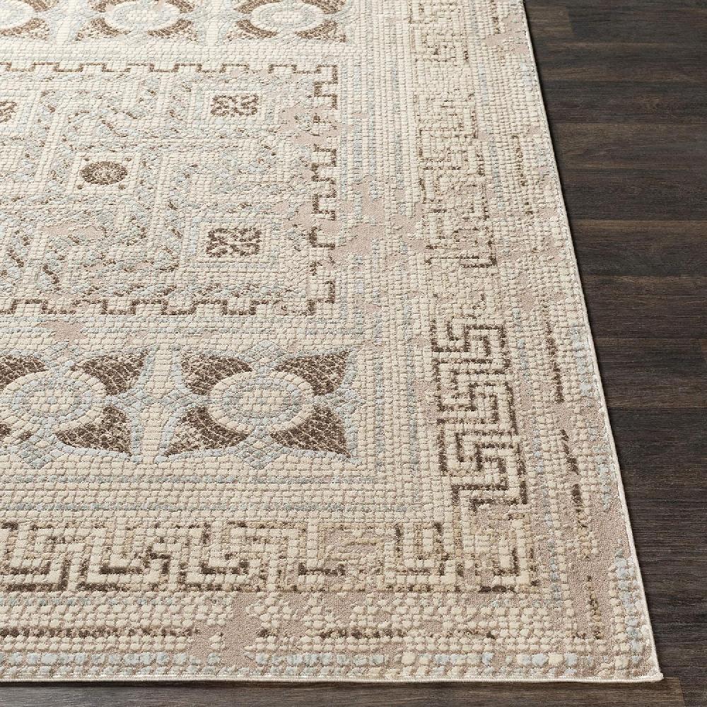 Artistic Weavers Artistic Weavers Carys Blue-Gray Updated Traditional 6’7″ X 9’6″ Area Rug Mustard(1’11” X 2’11” Beige)
