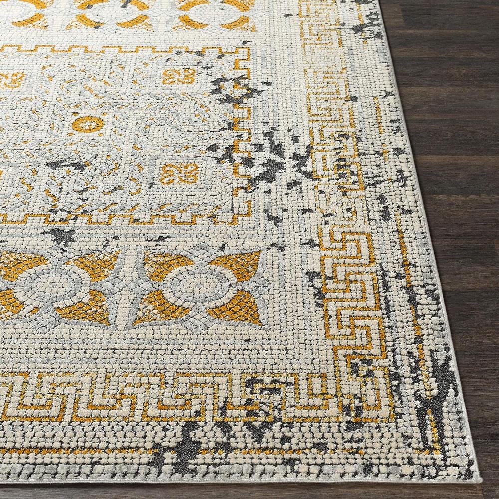 Artistic Weavers Artistic Weavers Carys Blue-Gray Updated Traditional 6’7″ X 9’6″ Area Rug Mustard(5’1″ X 7’3″ Mustard)
