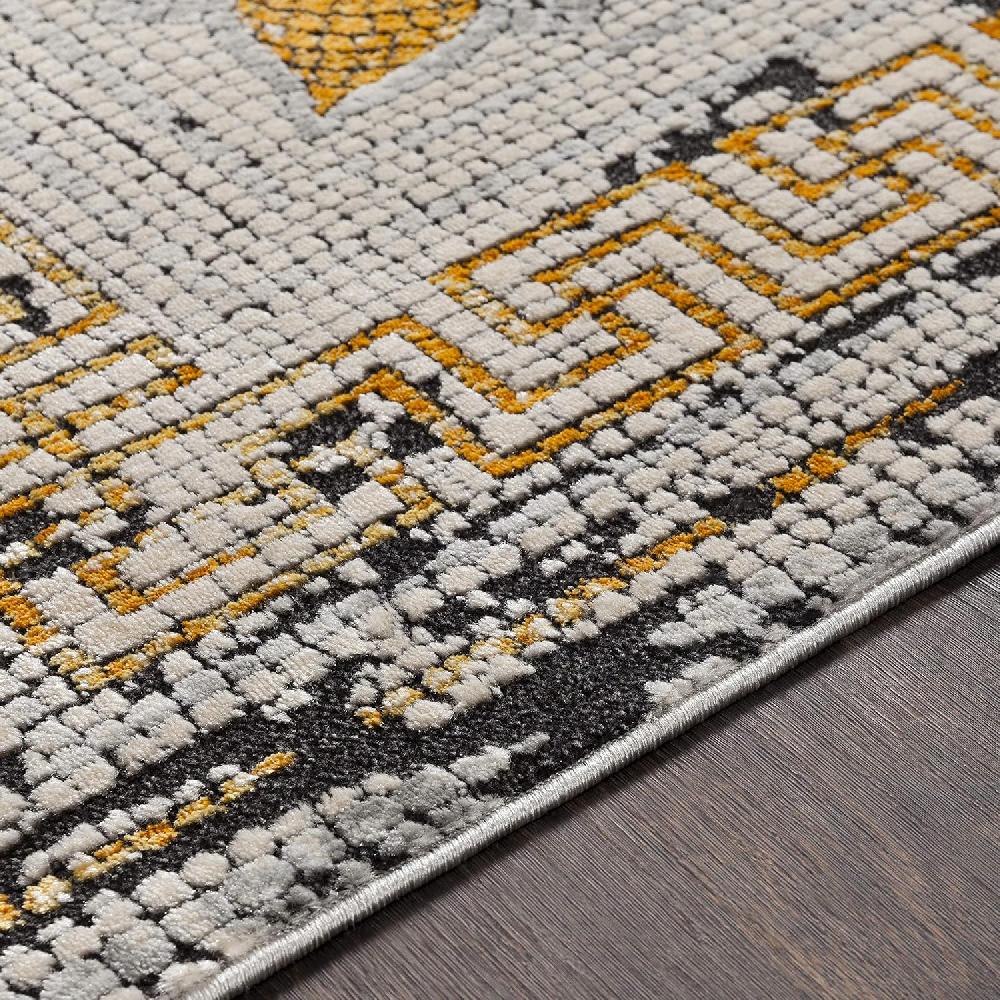 Artistic Weavers Artistic Weavers Carys Blue-Gray Updated Traditional 6’7″ X 9’6″ Area Rug Mustard(7’7″ X 10’2″ Mustard)