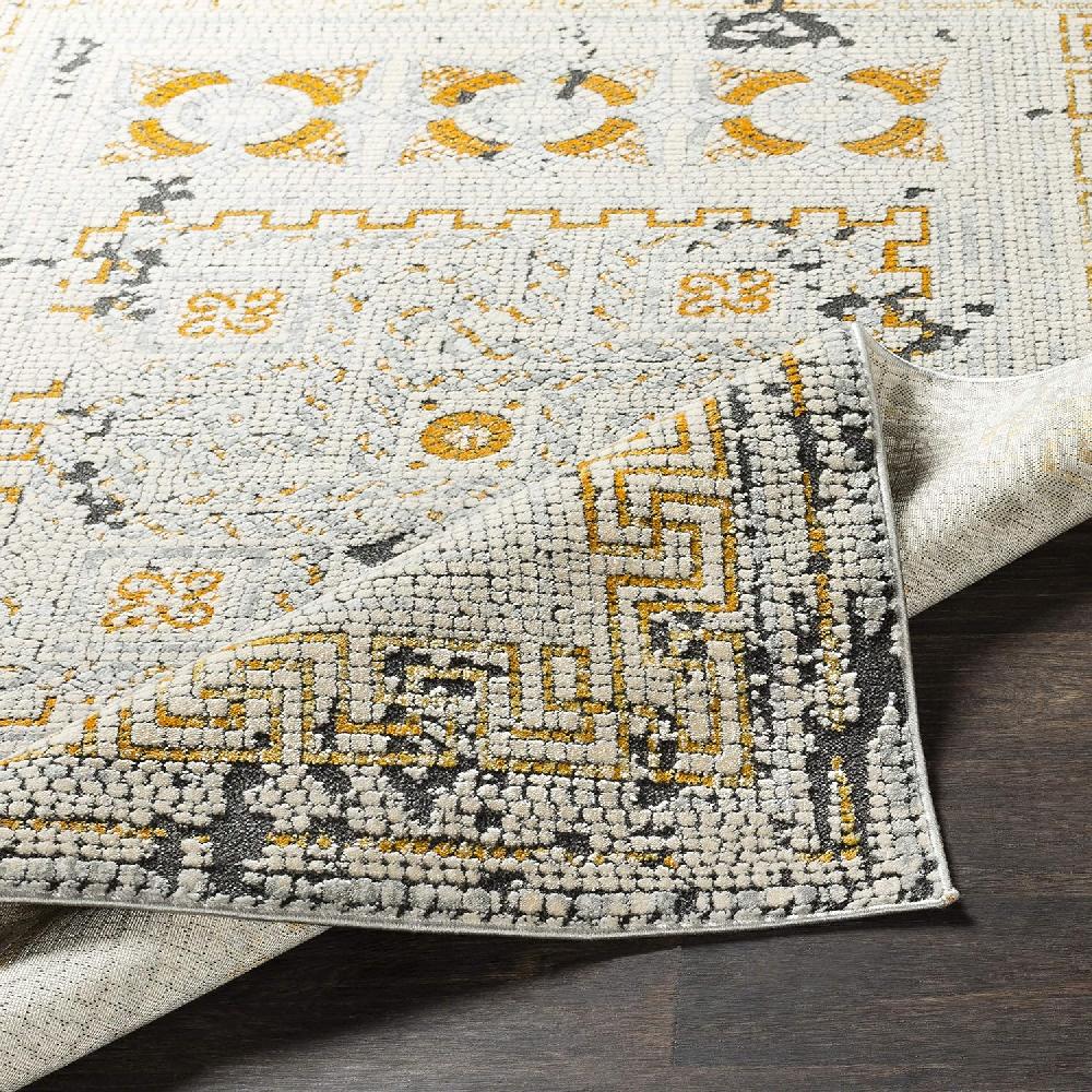 Artistic Weavers Artistic Weavers Carys Blue-Gray Updated Traditional 6’7″ X 9’6″ Area Rug Mustard(7’7″ X 10’2″ Mustard)