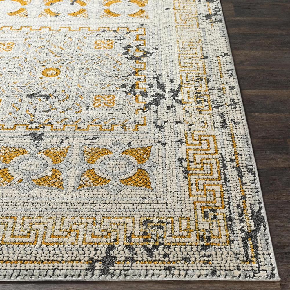 Artistic Weavers Artistic Weavers Carys Blue-Gray Updated Traditional 6’7″ X 9’6″ Area Rug Mustard(8’11” X 12’4″ Mustard)