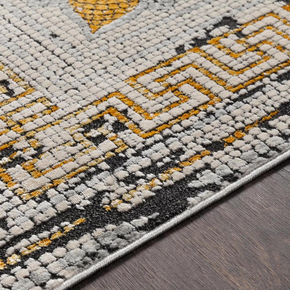 Artistic Weavers Artistic Weavers Carys Blue-Gray Updated Traditional 6’7″ X 9’6″ Area Rug Mustard(8’11” X 12’4″ Mustard)