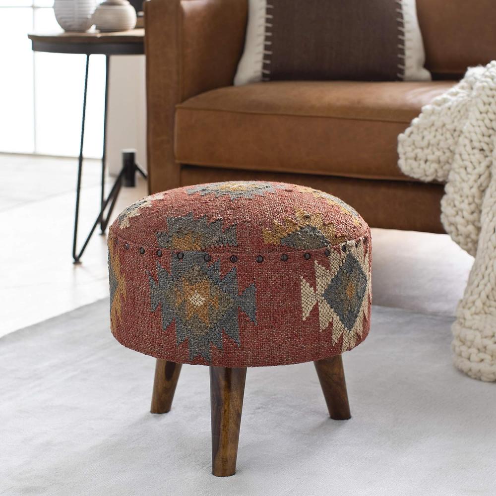 Artistic Weavers Artistic Weavers Celaya Stool 16″ X 16″ X 16″ Red(Artistic Weavers Celaya Stool 16″ X 16″ X 16″ Red)