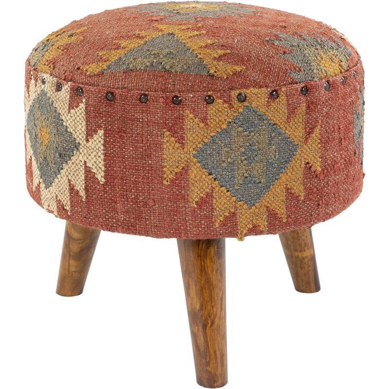 artistic weavers Artistic Weavers Celaya Stool 16″ x 16″ x 16″ Red(Artistic Weavers Celaya Stool 16″ x 16″ x 16″ Red)