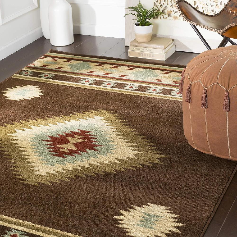 Artistic Weavers Artistic Weavers Celtia Area Rug 5’3″ X 7’9″ Black And Tan(Olive And Dark Brown)