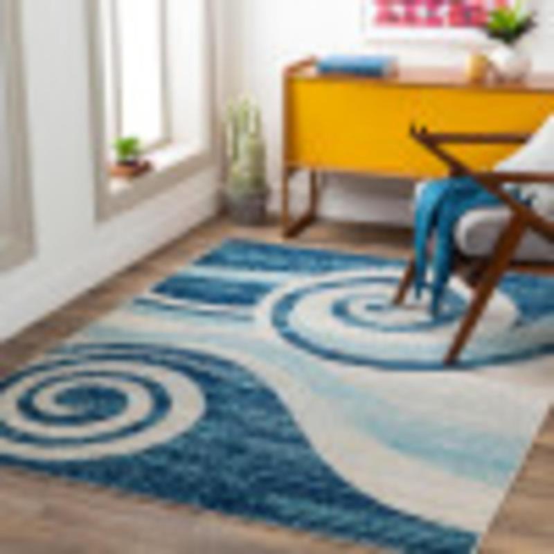 artistic weavers Artistic Weavers Derya Midcentury Modern Geometric Area Rug 5’3″ x 7’3″ Navy(6’7″ x 9′ Navy)