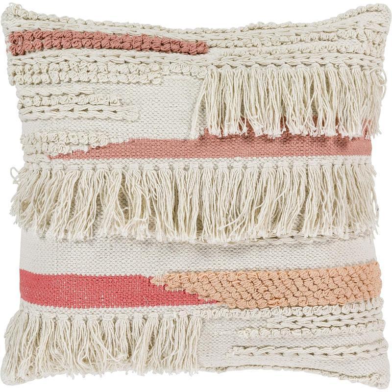 artistic weavers Artistic Weavers Fulla 20″ L x 20″ W Pillow Cover Peach(Peach 20″ x 20″ With Down Insert)