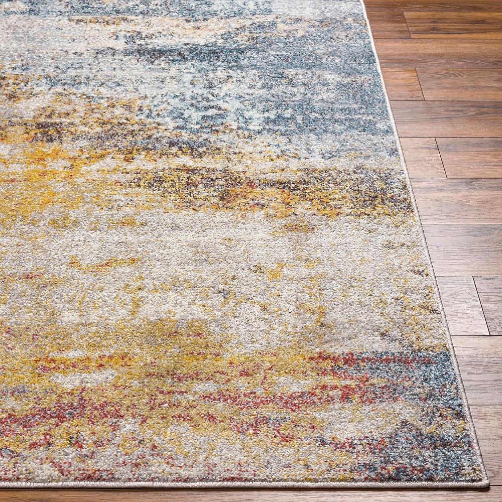 Artistic Weavers Artistic Weavers Gaillard Area Rug 5’2″ X 7′ Sky Blue/Mustard(Runner Sky Blue/Mustard 2 Ft 7 In X 10 Ft)