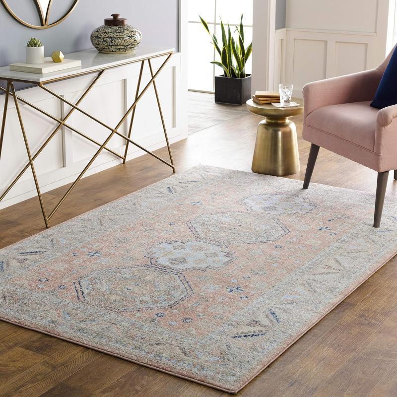 artistic weavers Artistic Weavers Gemina Area Rug 5’3″ x 7’3″ Blush/Beige(5’3″ x 7’3″ Blush / Beige)
