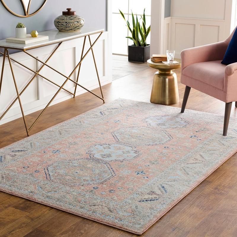 artistic weavers Artistic Weavers Gemina Area Rug 5’3″ x 7’3″ Blush/Beige(6’7″ x 9′ Blush / Beige)