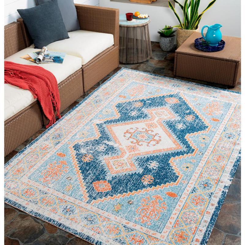 artistic weavers Artistic Weavers Huntington Beach Outdoor Bohemian Medallion Area Rug 7’10” x 10′ Navy(Artistic Weavers Huntington Beach Outdoor Bohemian Medallion Area Rug 7’10” x 10′ Navy)