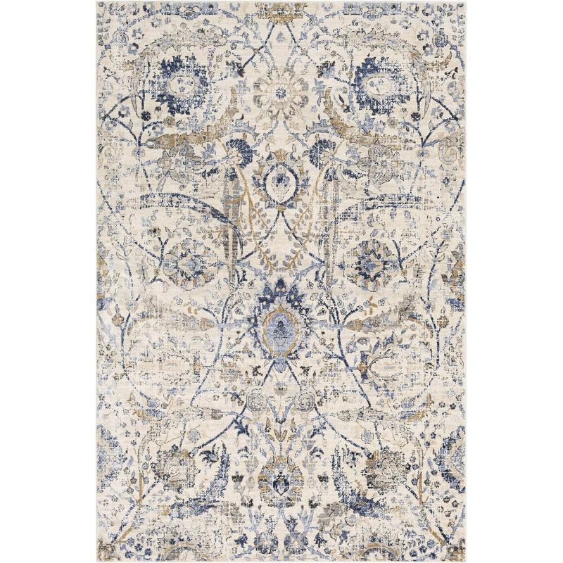 artistic weavers Artistic Weavers Inkeri Area Rug 7’10” x 10’2″ Light Gray(6’7″ x 9′ Navy)
