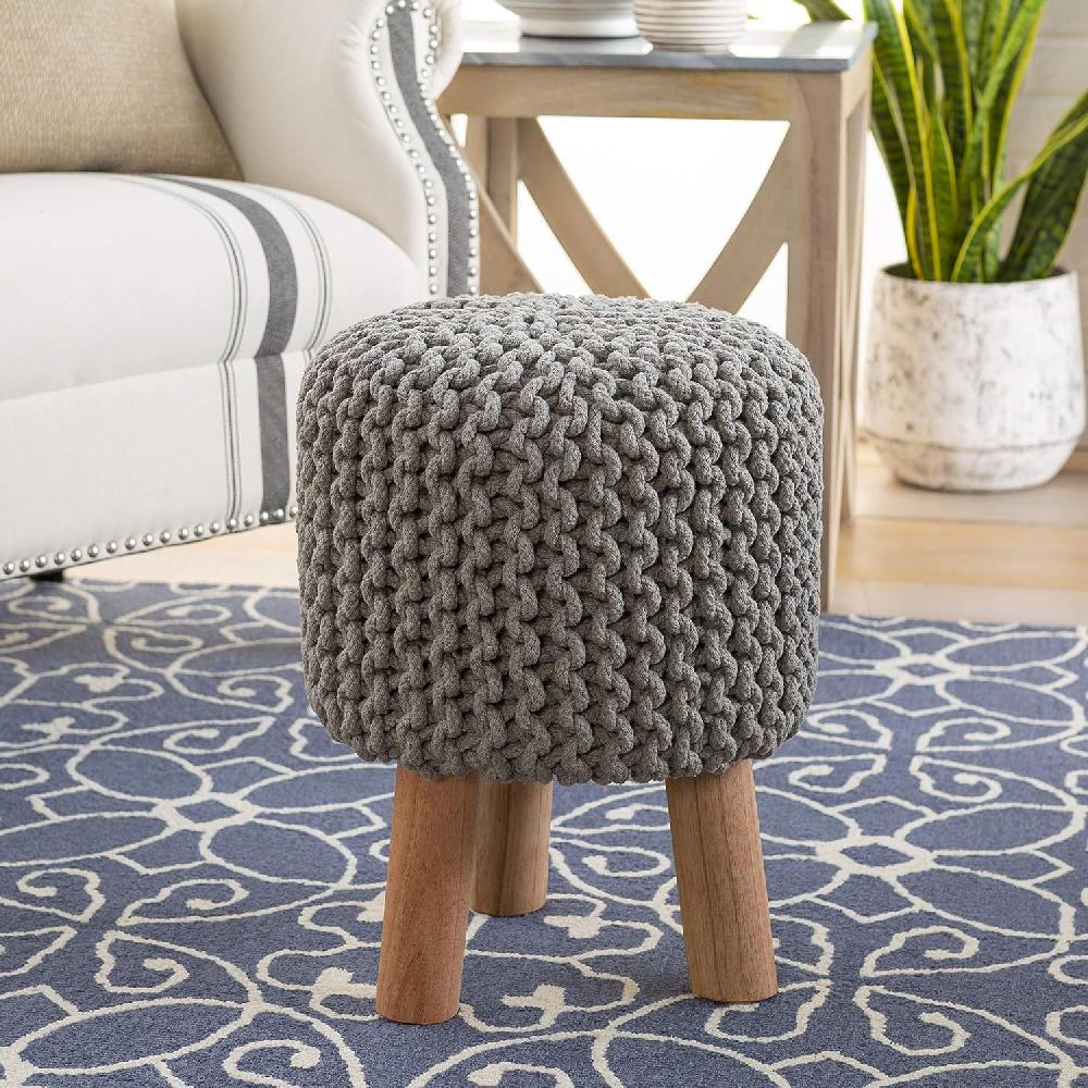 Artistic Weavers Artistic Weavers Miyax Stool 12″ X 12″ X 16″ Charcoal(Grey)