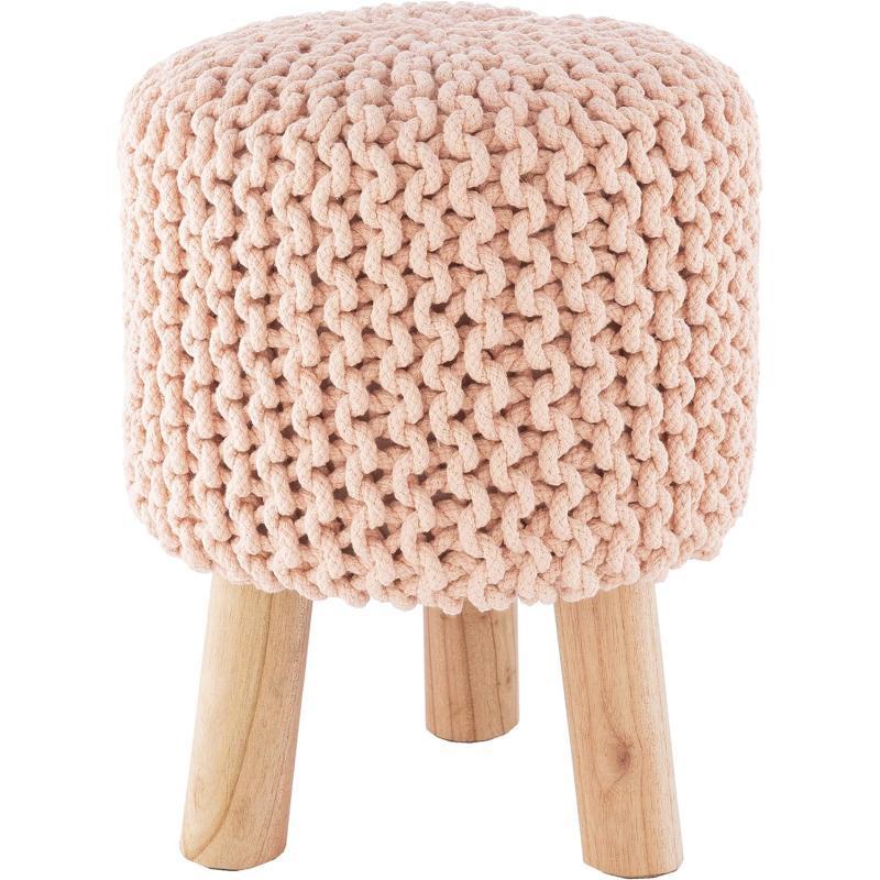 artistic weavers Artistic Weavers Miyax Stool 12″ x 12″ x 16″ Charcoal(Pale Pink)
