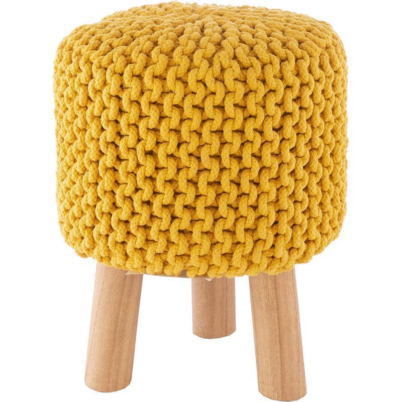 artistic weavers Artistic Weavers Miyax Stool 12″ x 12″ x 16″ Charcoal(Yellow)