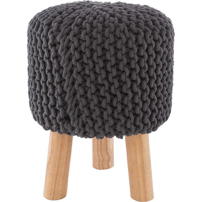 artistic weavers Artistic Weavers Miyax Stool 12″ x 12″ x 16″ Charcoal(Charcoal)
