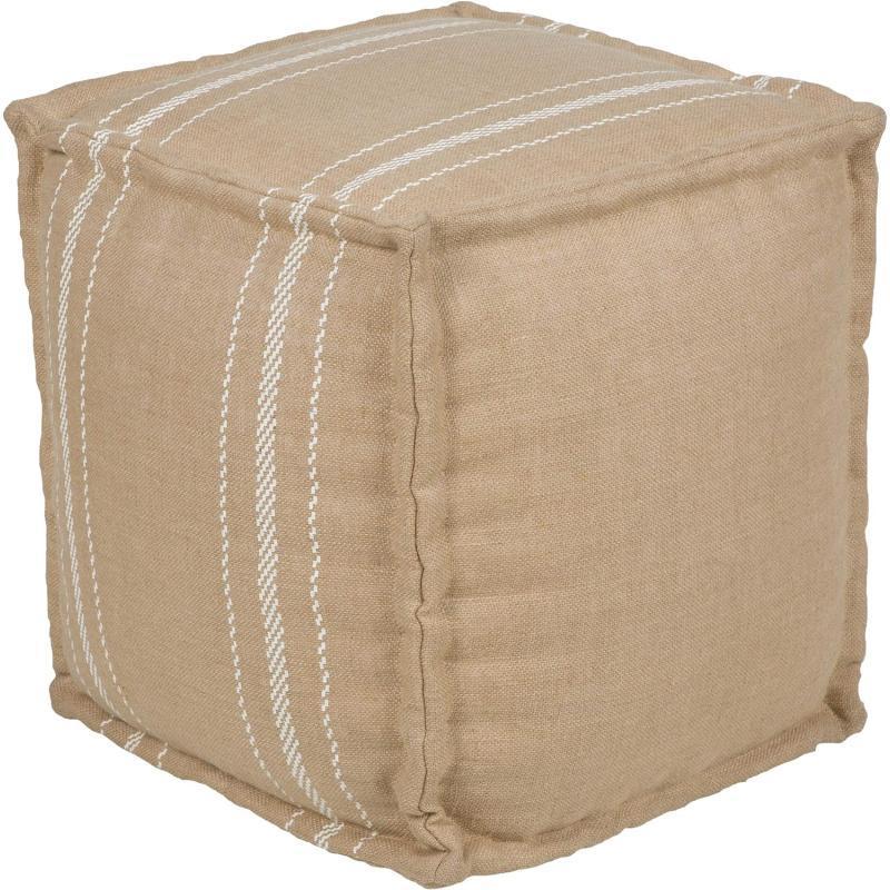 artistic weavers Artistic Weavers Oneida Pouf 16″ x 16″ x 18″ Khaki(16″ x 16″ x 18″ Camel)
