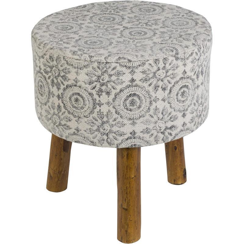 artistic weavers Artistic Weavers Penelope Stool 16″ x 16″ x 17″ Gray(Artistic Weavers Penelope Stool 16″ x 16″ x 17″ Gray)