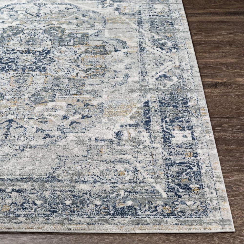 Artistic Weavers Artistic Weavers Raii Vintage Textured Area Rug 7’10” X 10′ Gray/Dark Blue(9′ X 12′ Taupe/Navy)