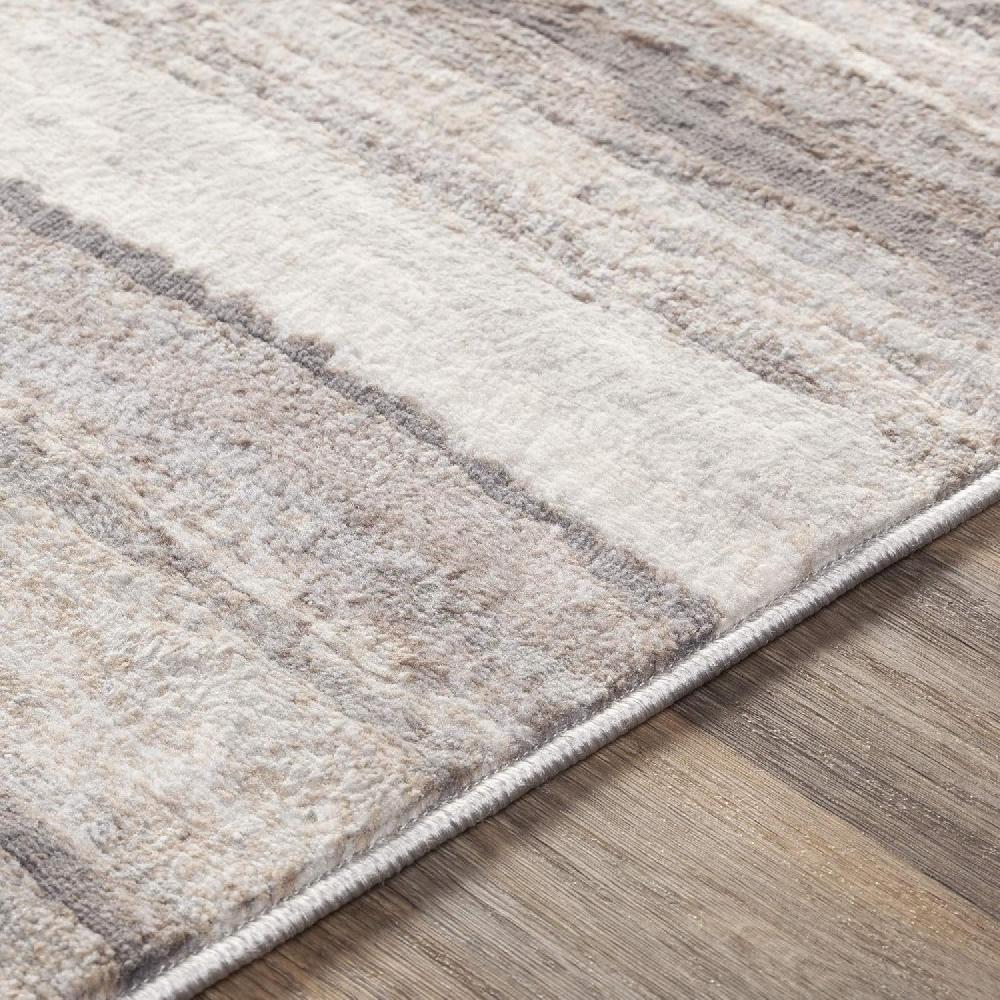 Artistic Weavers Artistic Weavers Robin Modern Striped Area Rug 5’3″ X 7’1″ Ivory(2’7″ X 10′ Medium Gray)