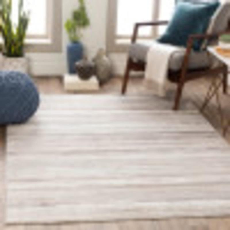 artistic weavers Artistic Weavers Robin Modern Striped Area Rug 5’3″ x 7’1″ Ivory(6 ft 7 in x 9 ft Medium Gray)