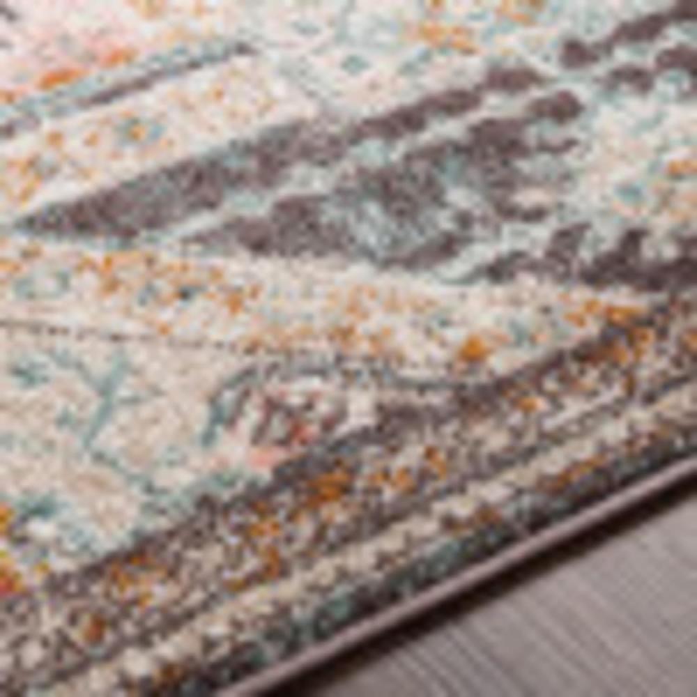 Artistic Weavers Artistic Weavers Shami Aqua/Burnt Orange Area Rug 7’10” X 10’3″(5 Ft 2 In X 7 Ft Charcoal)