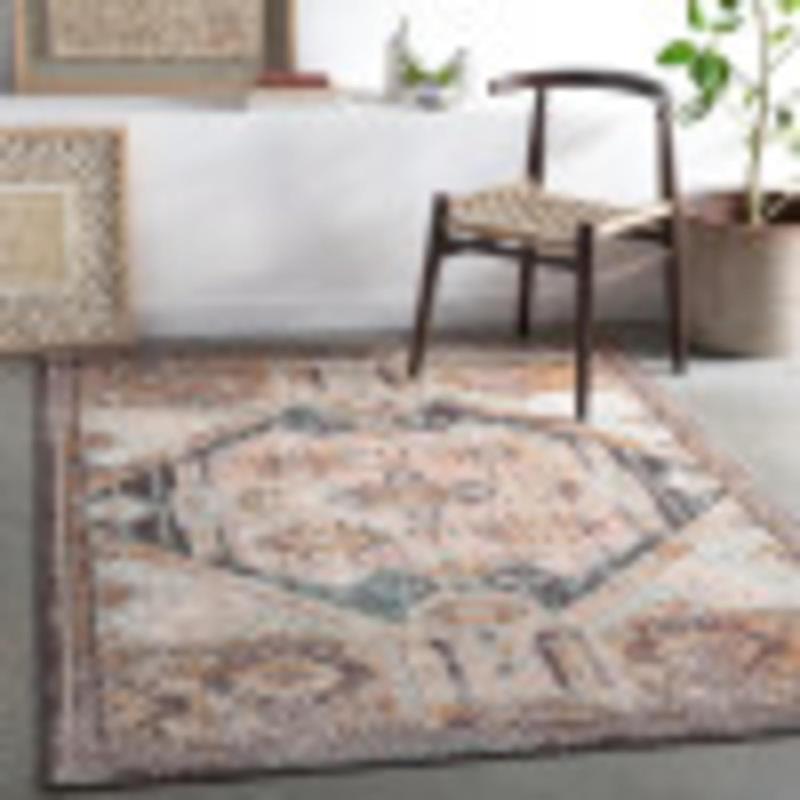 artistic weavers Artistic Weavers Shami Aqua/Burnt Orange Area Rug 7’10” x 10’3″(5 ft 2 in x 7 ft Charcoal)