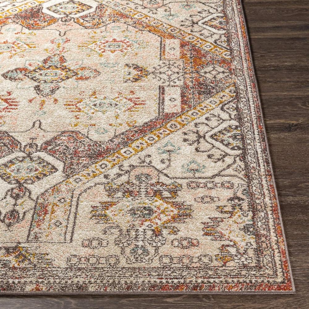 Artistic Weavers Artistic Weavers Shami Aqua/Burnt Orange Area Rug 7’10” X 10’3″(6 Ft 7 In X 9 Ft Burnt Orange)