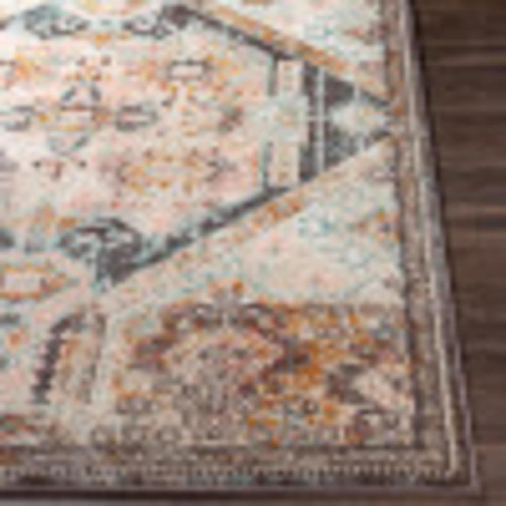 Artistic Weavers Artistic Weavers Shami Aqua/Burnt Orange Area Rug 7’10” X 10’3″(6 Ft 7 In X 9 Ft Charcoal)