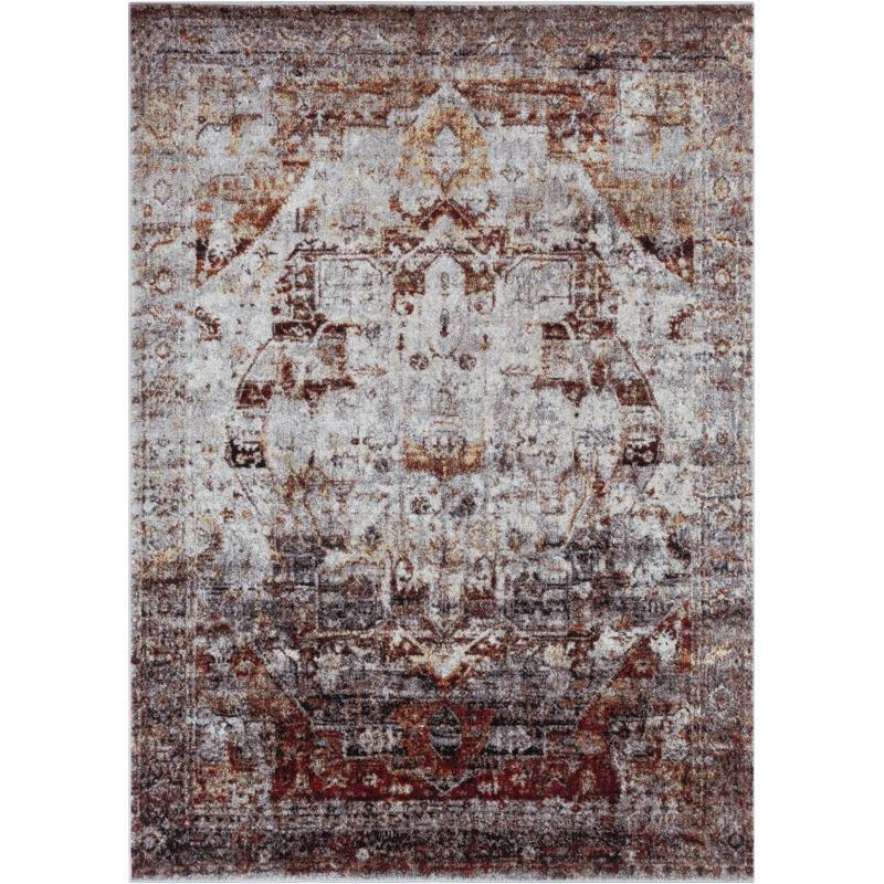Artistic Weavers Bravo Dark Red Updated Traditional Area Rug 5’3″ X 7’3″(Red & White)