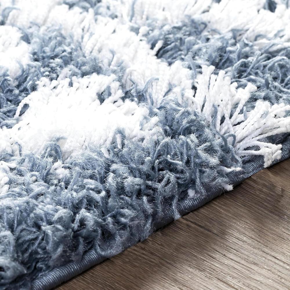 Artistic Weavers Hapsburg Moroccan Shag Area Rug 5’3″ X 7’3″ Dark Brown(Denim)