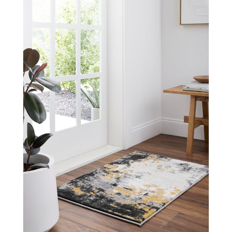 artistic weavers Livabliss Cantrell Modern Abstract Area Rug 5’3″ x 7’7″(5′ x 8′) Black(2′ x 2’11”)