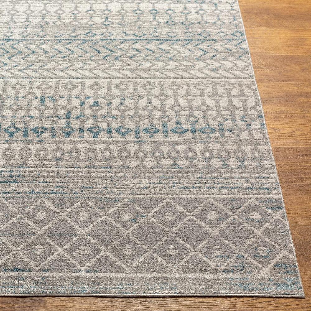 Artistic Weavers Livabliss Chester Boho Moroccan Washable Area Rug 5’3″ X 7′ Light Grey(Blue/Grey)