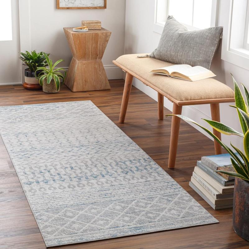 Artistic Weavers Livabliss Chester Boho Moroccan Washable Area Rug 5’3″ X 7′ Light Grey(Light Grey)