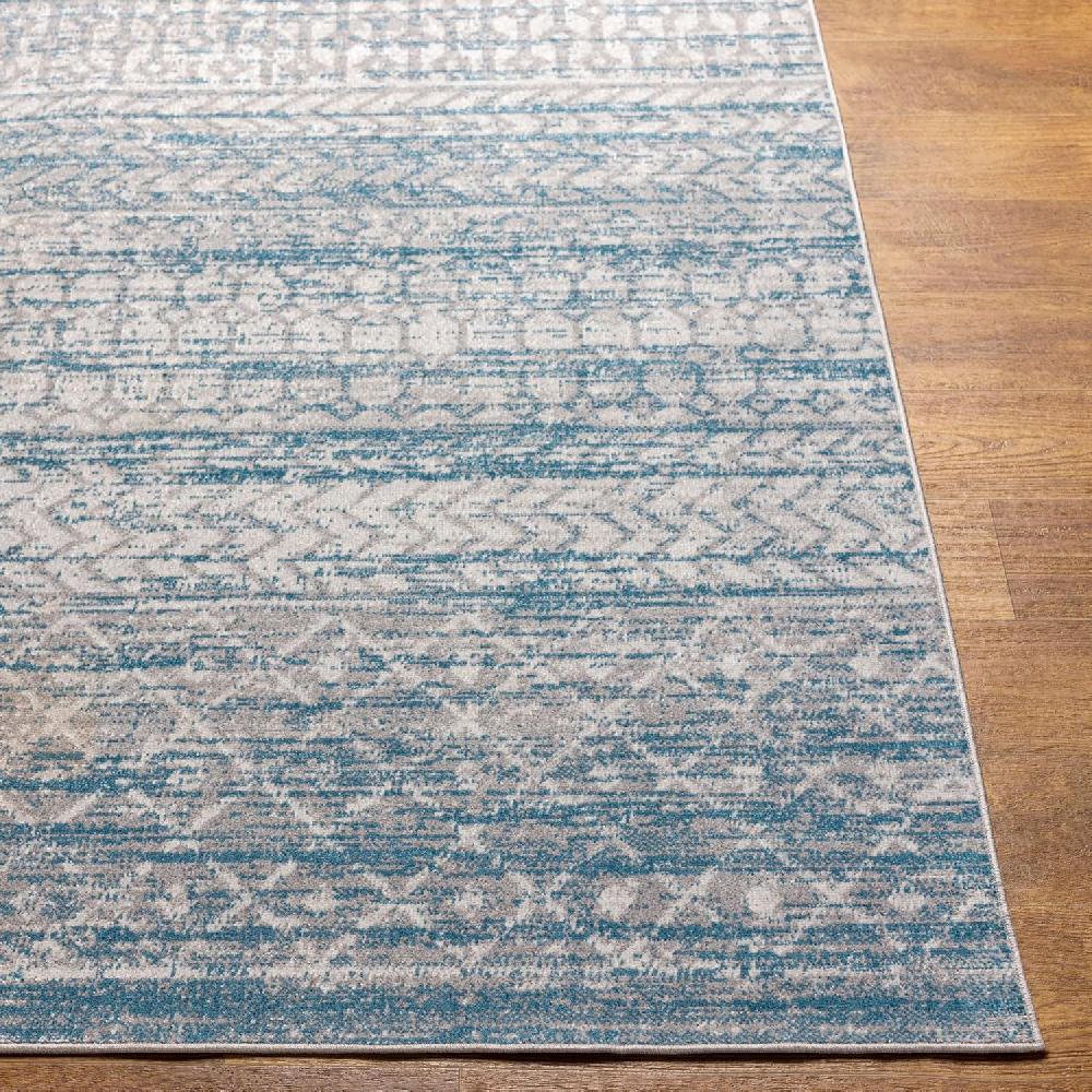 Artistic Weavers Livabliss Chester Boho Moroccan Washable Area Rug 5’3″ X 7′ Light Grey(Navy/Multi)