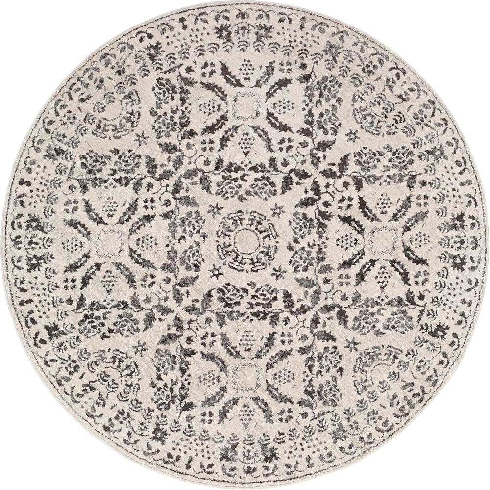 Artistic Weavers Livabliss Circe Vintage Area Rug 5’3″ X 7’3″ Medium Gray(5’3″ Round)