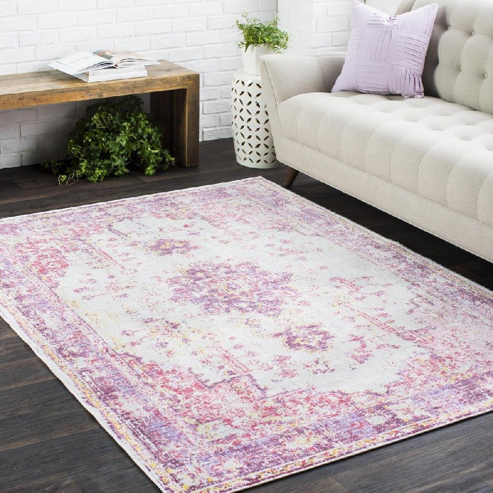 Artistic Weavers Livabliss Emilio Updated Traditional Area Rug 5’3″ X 7’1″ Bright Pink(Bright Pink)