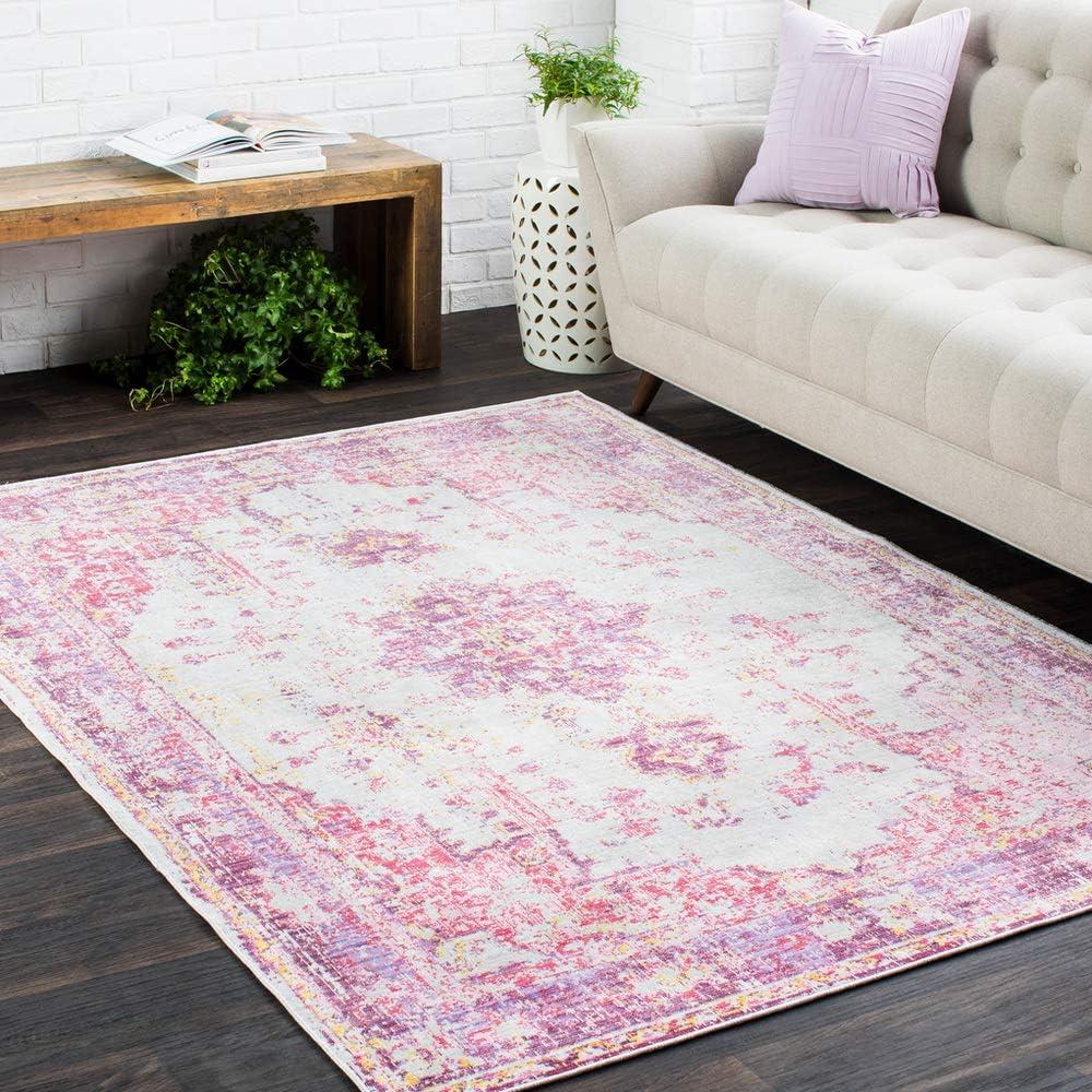 Artistic Weavers Livabliss Emilio Updated Traditional Area Rug 5’3″ X 7’1″ Bright Pink(Bright Pink)