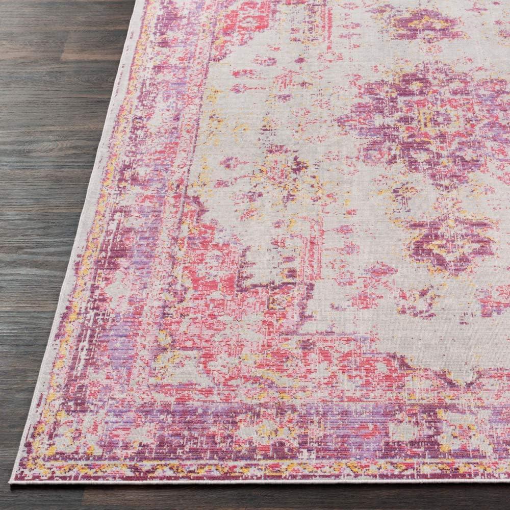 Artistic Weavers Livabliss Emilio Updated Traditional Area Rug 5’3″ X 7’1″ Bright Pink(Bright Pink)