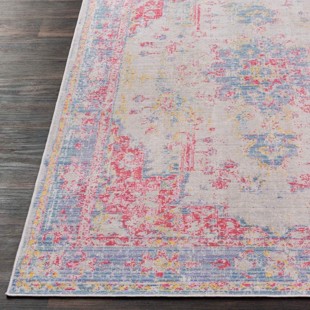 Artistic Weavers Livabliss Emilio Updated Traditional Area Rug 5’3″ X 7’1″ Bright Pink(Denim)