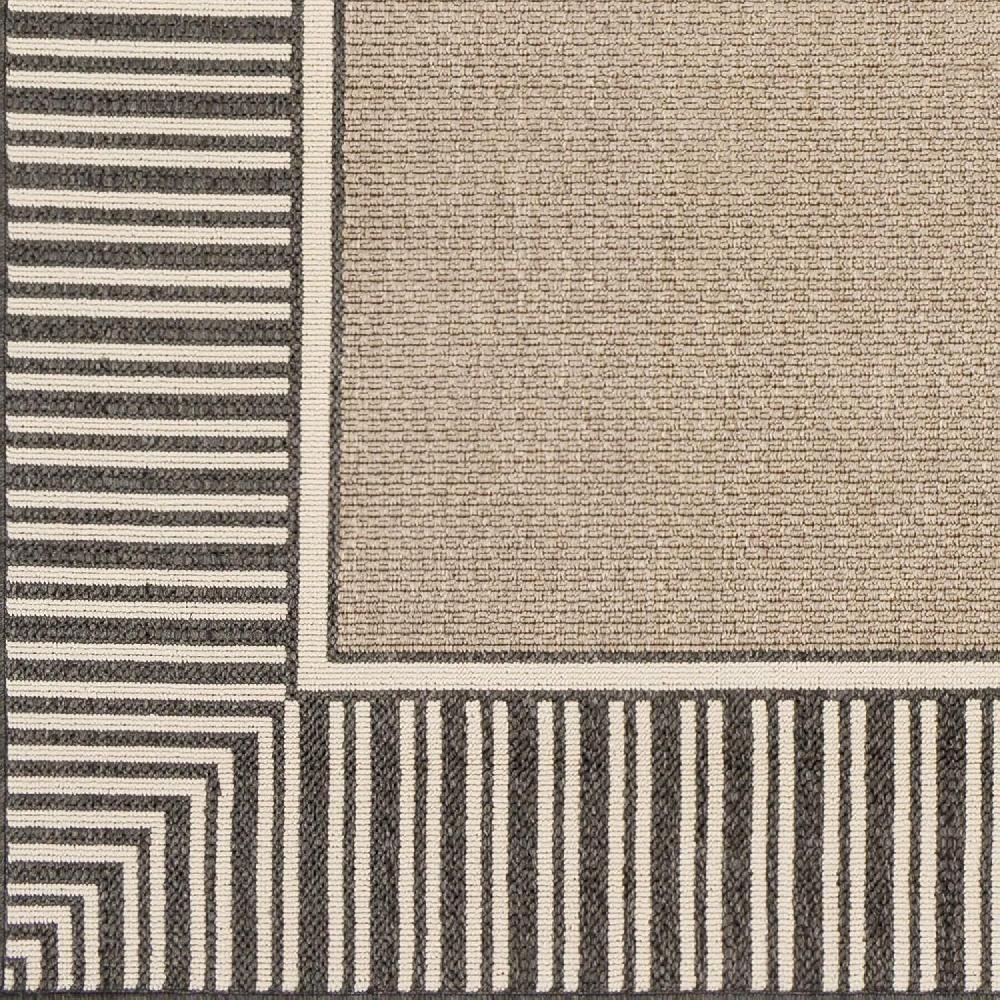 Artistic Weavers Livabliss Hampshire Solid Border Outdoor Area Rug 5’3″ X 7’7″ Black(Black/Camel)