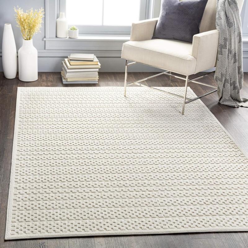 artistic weavers Livabliss Reea Outdoor Geometric Area Rug 5’3″ x 7’3″ Cream(7’10” x 10′)