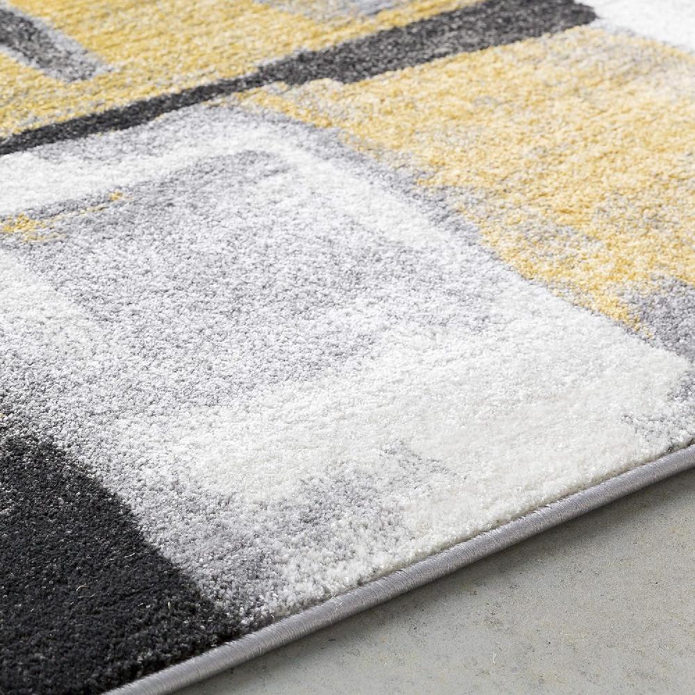 Artistic Weavers Malachi Black And Gray Modern Area Rug 7’11” X 10′(7’11” X 10′ Mustard)