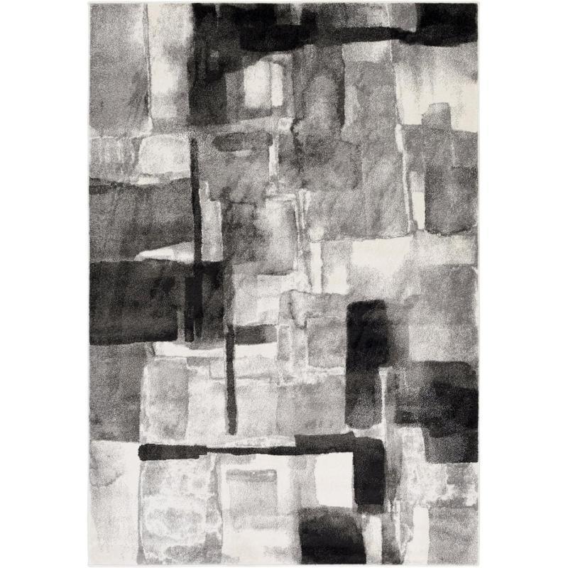 artistic weavers Malachi Black and Gray Modern Area Rug 7’11” x 10′(7’11” x 10′ Black)