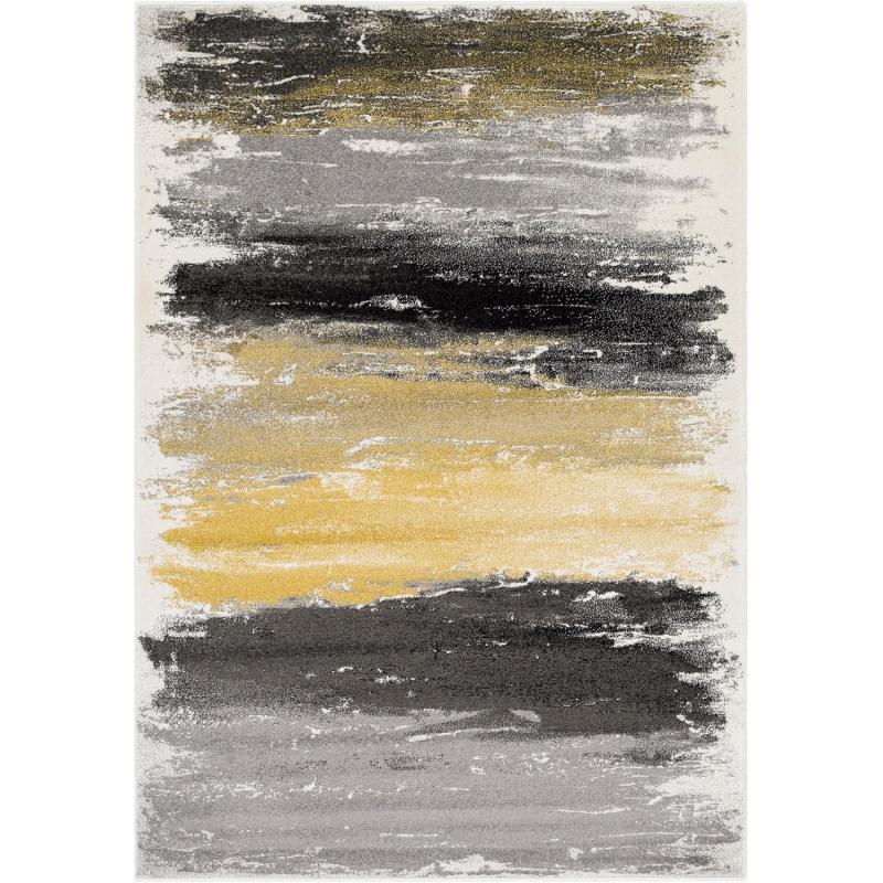 Artistic Weavers Nicola Gray And Yellow Modern Area Rug 5’3″ X 7’6