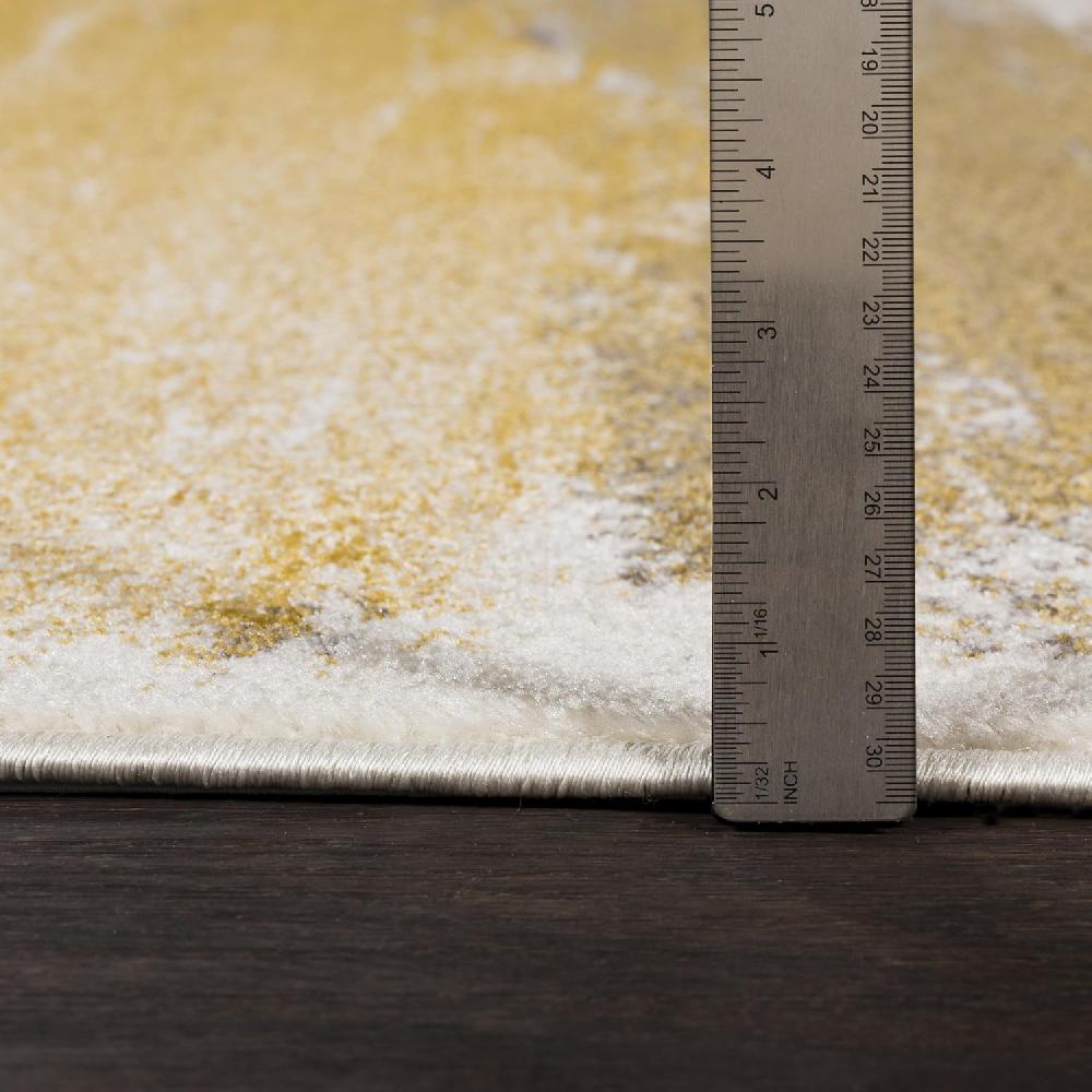 Artistic Weavers Nicola Gray And Yellow Modern Area Rug 5’3″ X 7’6