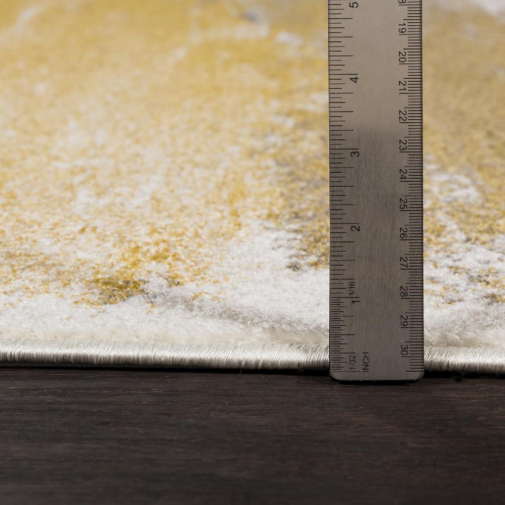 Artistic Weavers Nicola Gray And Yellow Modern Area Rug 5’3″ X 7’6(5’3″ X 7’6″ Yellow)